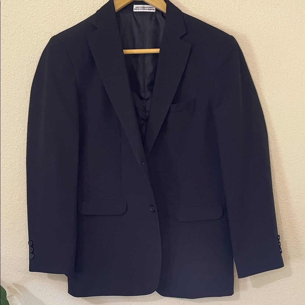 Geoffrey Beene Black Suit Sport Coat Jacket Blazer Boys Size 16